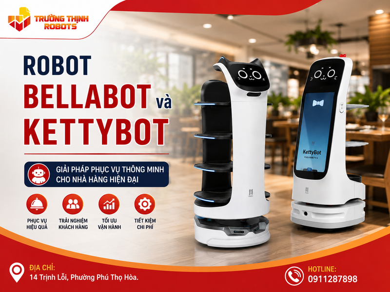 Robot BellaBot và KettyBot: So sánh chi tiết, chọn model phù hợp