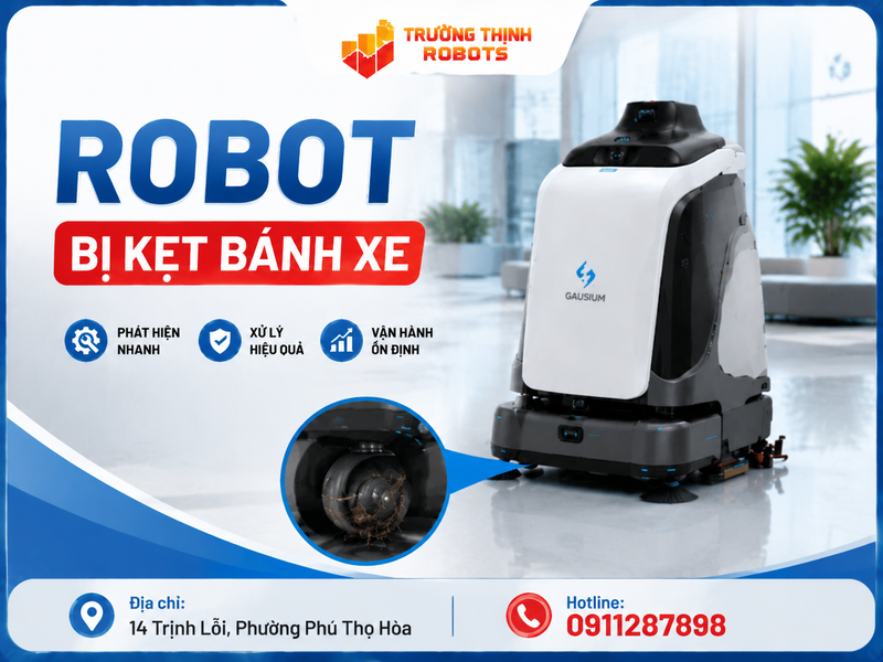 Robot bị kẹt bánh xe: 9 nguyên nhân và cách xử lý an toàn