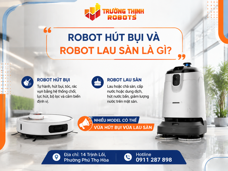 Robot hút bụi và robot lau sàn là gì?