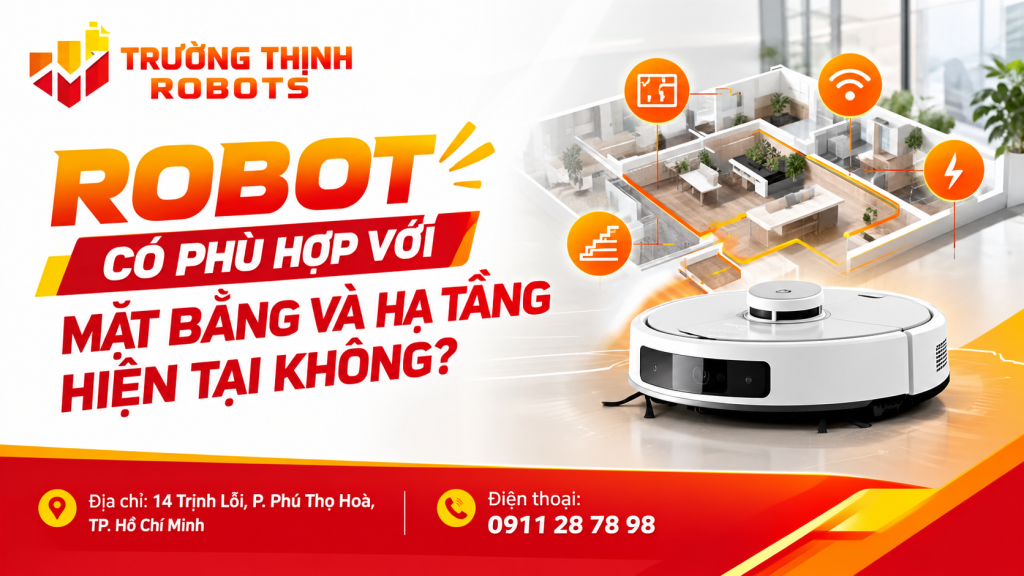 Robot có phù hợp với mặt bằng và hạ tầng hiện tại không?