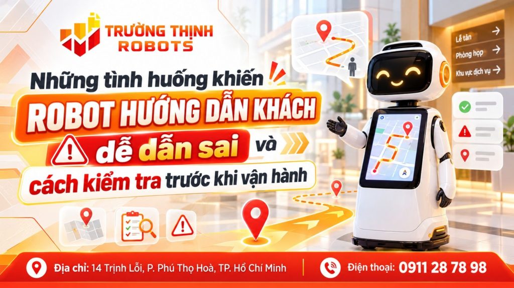 Những tình huống khiến robot hướng dẫn khách dễ dẫn sai và cách kiểm tra trước khi vận hành