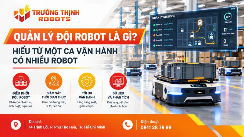 Quản lý đội robot là gì? Hiểu từ một ca vận hành có nhiều robot