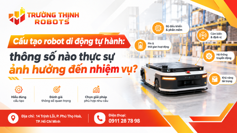 Cấu tạo robot di động tự hành: thông số nào thực sự ảnh hưởng đến nhiệm vụ?