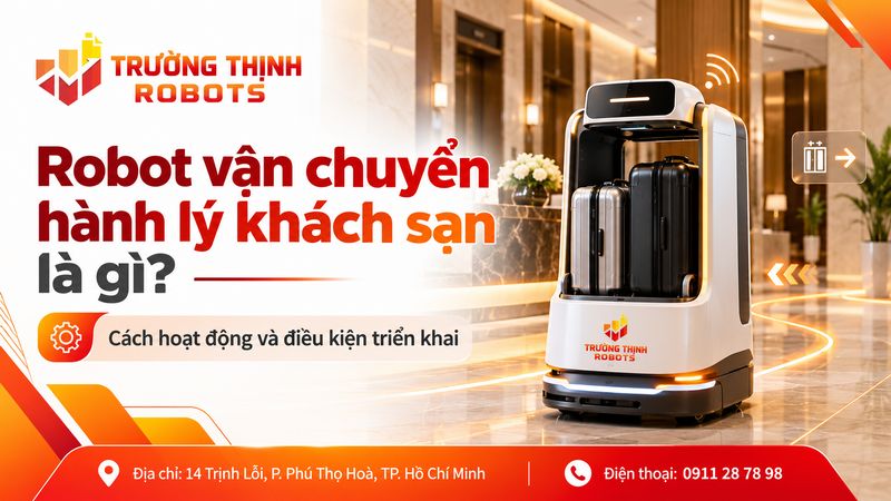 Robot vận chuyển hành lý khách sạn là gì? Cách hoạt động và điều kiện triển khai