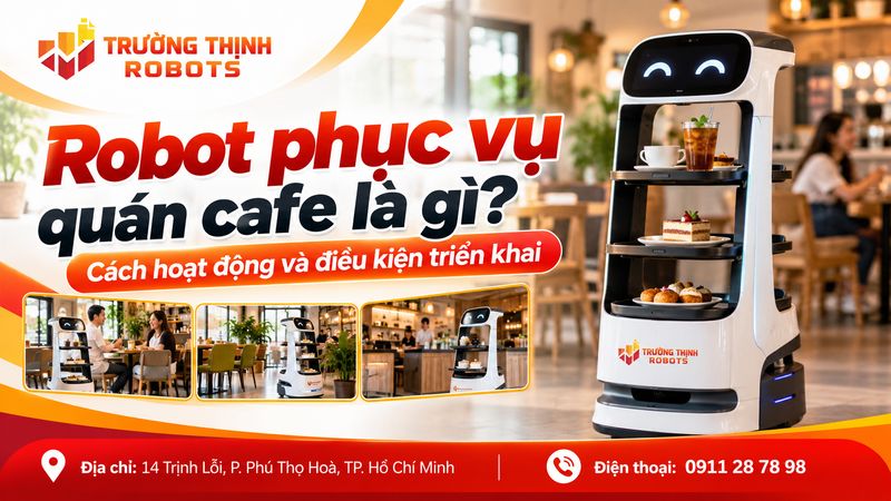 Robot phục vụ quán cafe là gì? Cách hoạt động và điều kiện triển khai