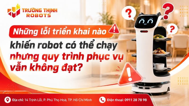 Những lỗi triển khai nào khiến robot có thể chạy nhưng quy trình phục vụ vẫn không đạt?
