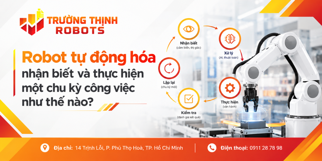 Robot tự động hóa nhận biết và thực hiện một chu kỳ công việc như thế nào?