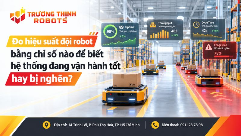 Đo hiệu suất đội robot bằng chỉ số nào để biết hệ thống đang vận hành tốt hay bị nghẽn?