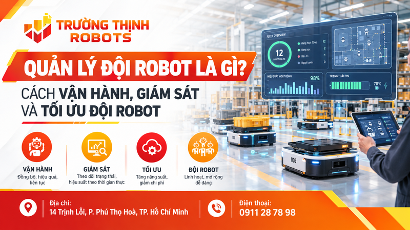 Quản lý đội robot là gì? Cách vận hành, giám sát và tối ưu đội robot